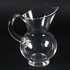 Signed Steuben Clear Crystal Water Pitcher, Designed by John Dreeves, 1939