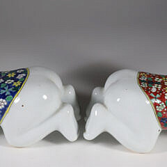 Pair of Antique Chinese Figural Porcelain Pillows