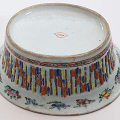 Rose Medallion Pierced Fruit or Chestnut Basket, late 19th Century