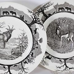 Set of Six Wedgwood Kruger National Park Wildlife Portrait Plates