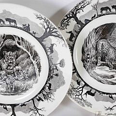 Set of Six Wedgwood Kruger National Park Wildlife Portrait Plates