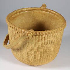 George Davis Nantucket Ceramic Basket, circa 1988