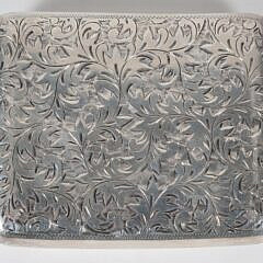 950 Silver Engraved Cigarette Case, 20th Century