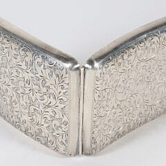 950 Silver Engraved Cigarette Case, 20th Century