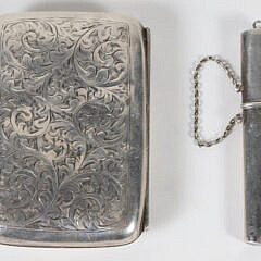 English Silver Lady’s Cigarette Case, Constantine & Floyd Birmingham, circa 1915