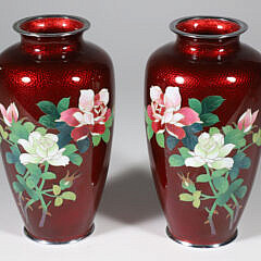 42871 Cloisonne Akasuke Ginbari Vases A_IMG_9876 2
