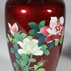 Pair of Japanese Akasuke Ginbari – Jippo Cloisonne Vases