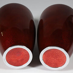 Pair of Japanese Akasuke Ginbari – Jippo Cloisonne Vases
