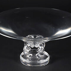 Signed Steuben Clear Crystal Compote