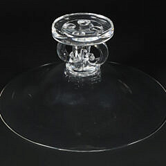Signed Steuben Clear Crystal Compote
