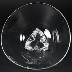 Signed Steuben Clear Crystal Pedestal Bowl, circa 1962