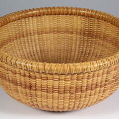 Jean M. Valerio Woven Open Round Nantucket Basket, circa 2000