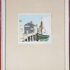 Two Doris and Richard Beer Watercolors on Paper “Old South Wharf” and “Straight Wharf”