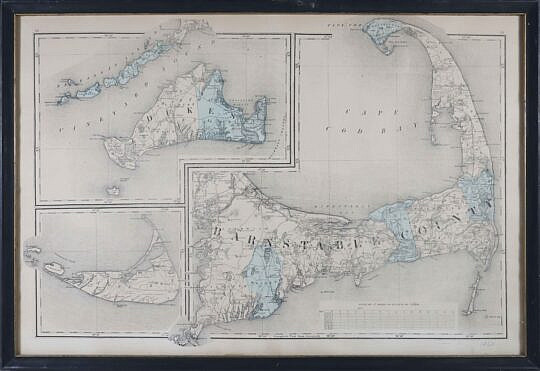 5-4852 1860 Map of Barnstable + Islands A_IMG_9926