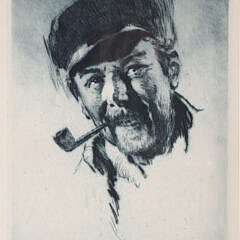 Gordon Hope Grant Limited Edition Black and White Lithograph “Deep Water Man”