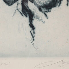 Gordon Hope Grant Limited Edition Black and White Lithograph “Deep Water Man”