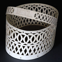Nantucket Carved and Pierced Whalebone Ditty Basket, 19th Century