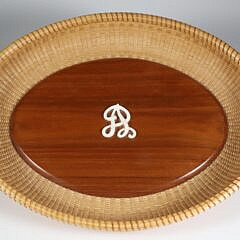 Jean M. Valerio Woven Double Handle Nantucket Tray, circa 2012