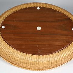 Jean M. Valerio Woven Double Handle Nantucket Tray, circa 2012