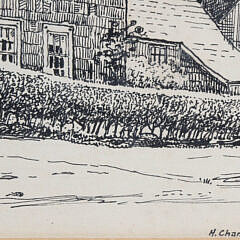 H. Chandlee Forman Etching “Broadway, Sconset”, circa 1940