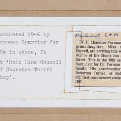 H. Chandlee Forman Etching “Broadway, Sconset”, circa 1940