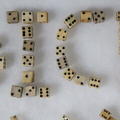 Assortment of Fifty-Three Whalebone Dice, 19th Century