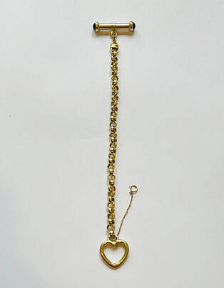 6-5535 14k Gold Heart Link Bracelet A IMG_8877