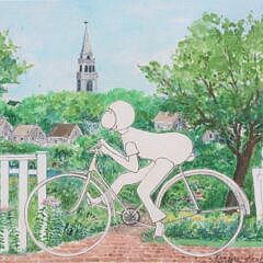 Barbara Kauffman Locke Pencil Signed Print “Self Portrait #1/1”