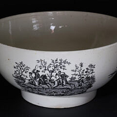 Liverpool Transfer-Printed Creamware Bowl Circa 1800