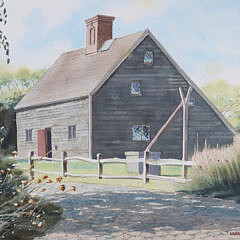 Karol B. Wyckoff Watercolor on Paper “Oldest House”