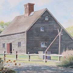 Karol B. Wyckoff Watercolor on Paper “Oldest House”