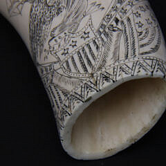 Scrimshaw Whale Tooth “Lady Liberty”, 19th Century