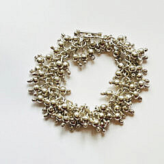 Sterling Silver Bead Bracelet with Toggle Clasp