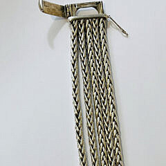 Five Strand Sterling Silver Cable Link Bracelet Stamped 925