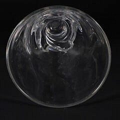 Signed Steuben Clear Crystal Whirpool Vase Designed By Donald Pollard, 1958