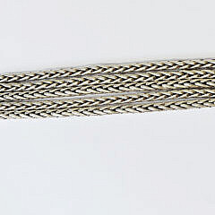 Five Strand Sterling Silver Cable Link Bracelet Stamped 925