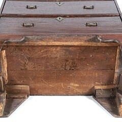 Diminutive English Oak Chest of Four Drawers, 18th Century