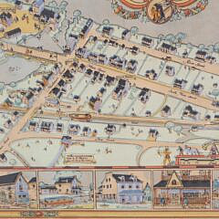 Tony Sarg “Map of New Hope, Pennsylvania, 1941”