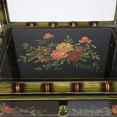 Contemporary Three Tier Faux Bamboo Paint Decorated Etagere