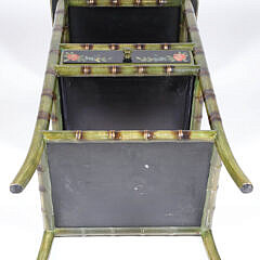 Contemporary Three Tier Faux Bamboo Paint Decorated Etagere