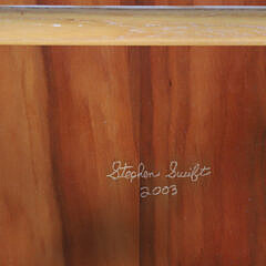 Set of Eight Signed Stephen Swift Cherry and Ash Pomfret Dining Chairs, circa 2003