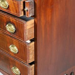 American Federal Inlaid Mahogany Secretary Bookcase, 19th Century