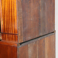 American Federal Inlaid Mahogany Secretary Bookcase, 19th Century