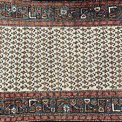 Hand Knotted Antique Northwest Persian Tribal Oriental Carpet Runner, circa 1890-1920