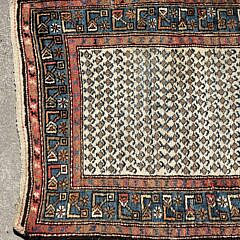 Hand Knotted Antique Northwest Persian Tribal Oriental Carpet Runner, circa 1890-1920