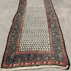 Hand Knotted Antique Northwest Persian Tribal Oriental Carpet Runner, circa 1890-1920