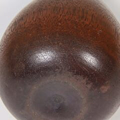 Antique Japanese Carved Wood “Eggplant” Tea Caddy