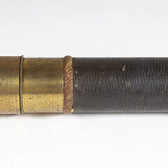 Brass and Leather Two-Draw Spyglass, 19th Century