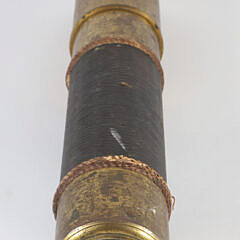 Brass and Leather Two-Draw Spyglass, 19th Century
