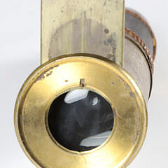 Brass and Leather Two-Draw Spyglass, 19th Century